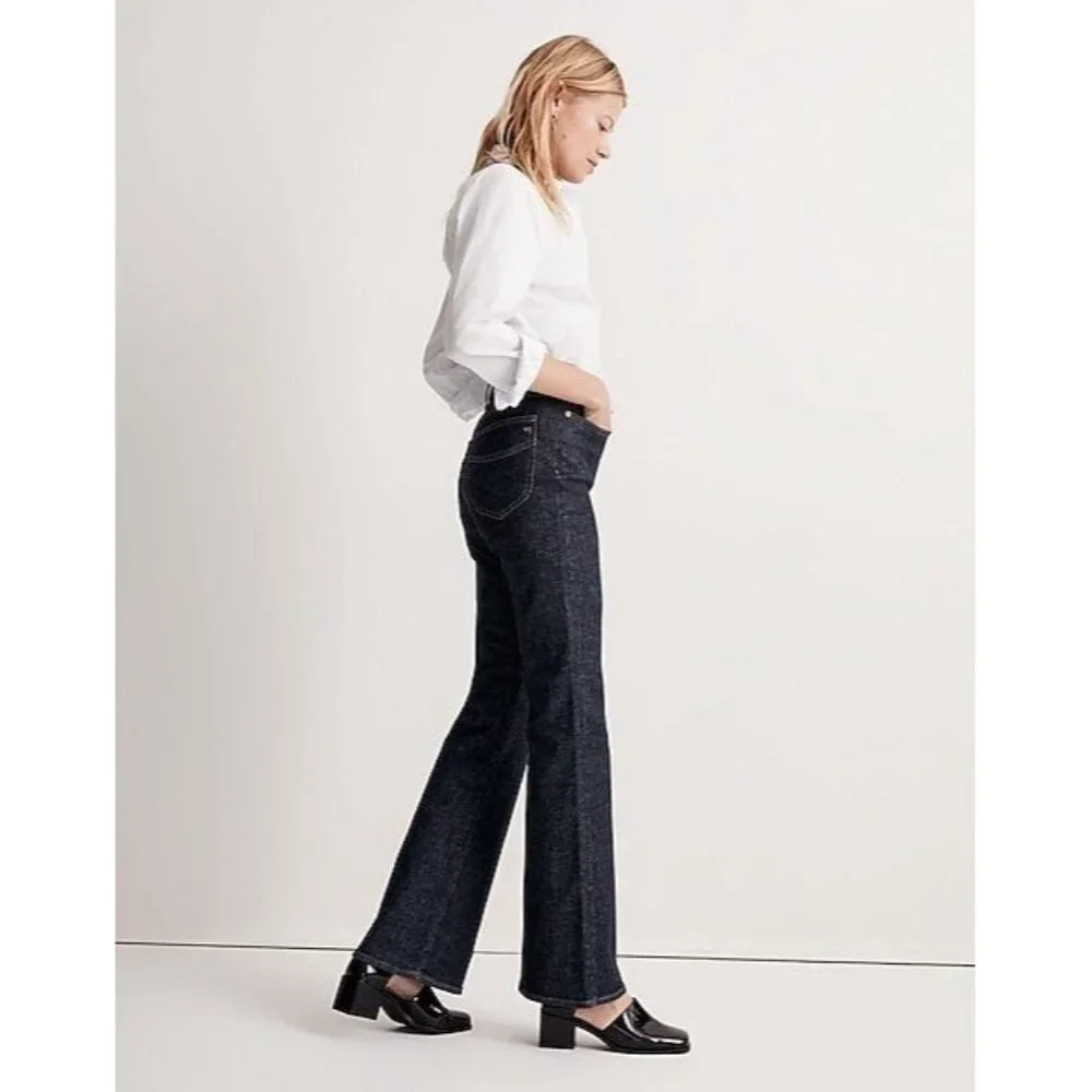 MADEWELL jeans the perfect vintage flare wrenford wash dark blue high rise 28 - Picture 2 of 11